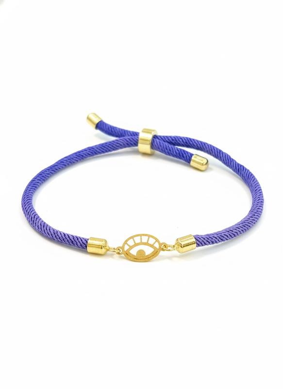 دستبند طلا ۱۸ عیار دستبندی مدل چشم گالری پیرو