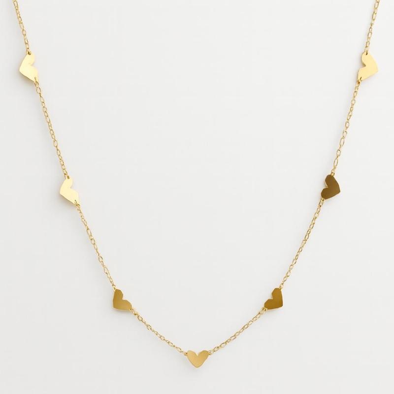 گردنبند زنانه طلا ۱۸ عیار گزدنبندطرح قلب گالری زربام