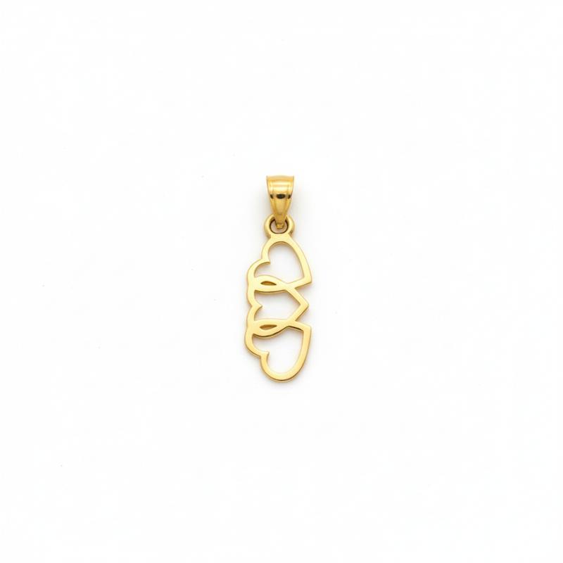 آویز طلا ۱۸ عیار قلب‌های متصل گالری زربام