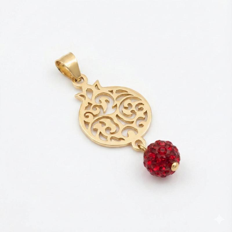 آویز زنانه طلا ۱۸ عیار انار گالری طلای شفیع