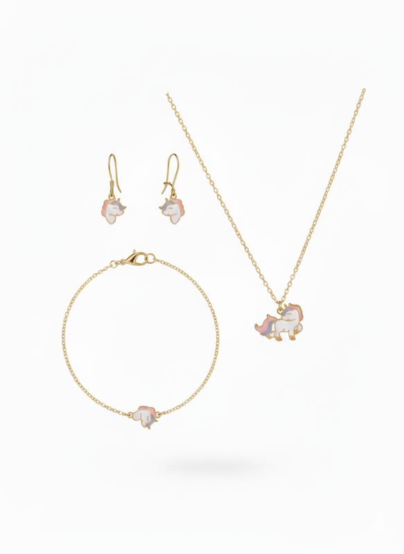 بچگانه نیم ست طلا ۱۸ عیار نیم ست یونیکورن نی نی طلا