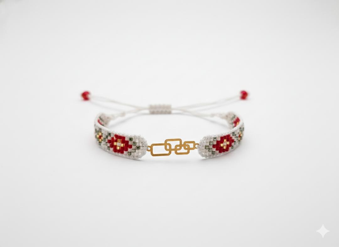 دستبند زنانه طلا ۱۸ عیار میوکی طرح هندسی گالری زربام