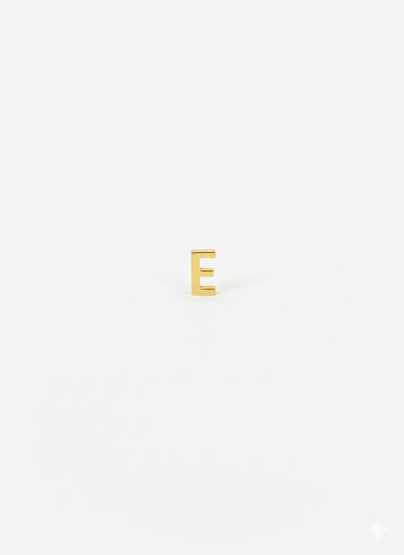 آویز زنانه طلا ۱۸ عیار حرف سه بعدیE نی نی طلا