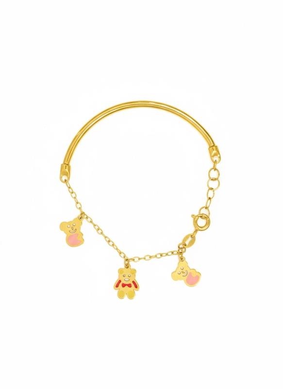 بنگل بچگانه طلا ۱۸ عیار بنگل اویز دار نی نی طلا