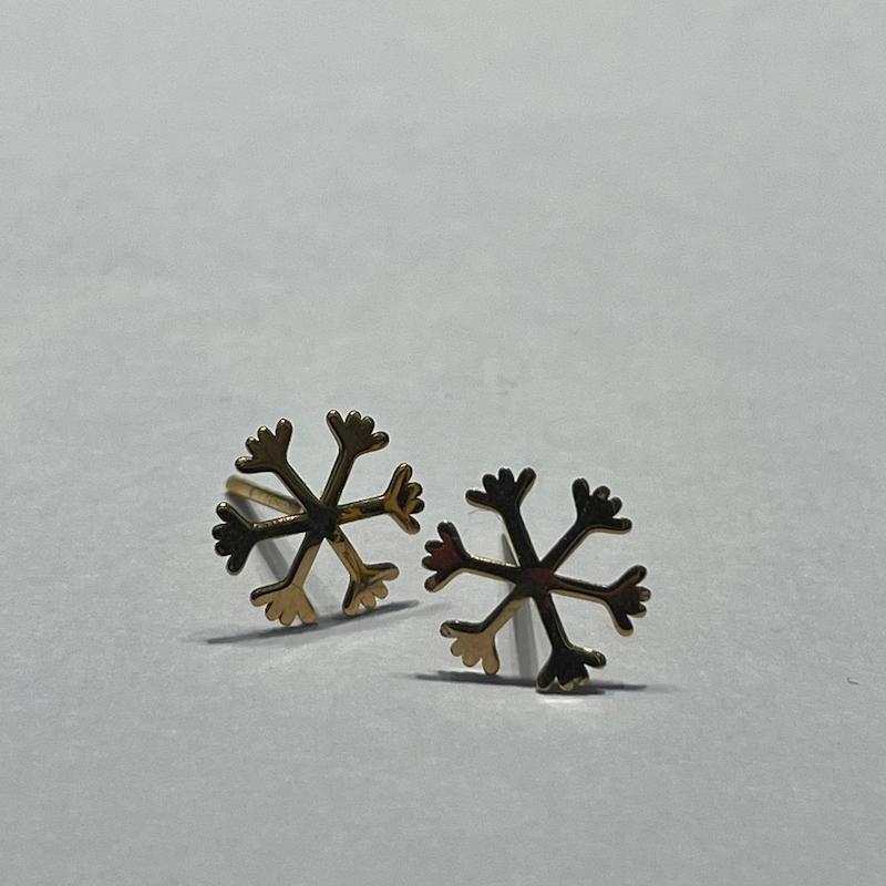 گوشواره زنانه طلا ۱۸ عیار برف گالری طلا دوران