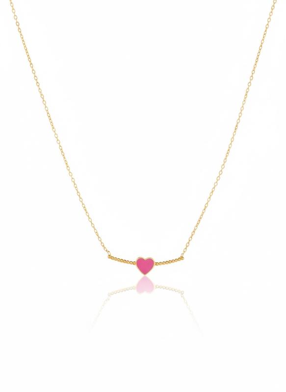 گردنبند زنانه طلا ۱۸ عیار قلبی١٩٨۵ گالری طلای شفیع