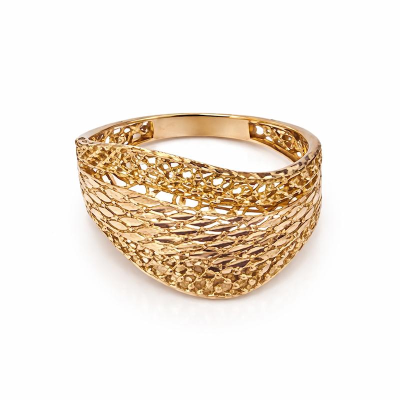 انگشتر زنانه طلا ۱۸ عیار انگشتر تراش فیوژن گالری طلای آویژه