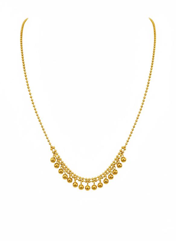 گردنبند زنانه طلا ۱۸ عیار گردنبند گوی گالری طلای زنجیر