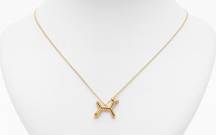 گردنبند زنانه طلا ۱۸ عیار گردنبند پاپی گالری طلای هدی