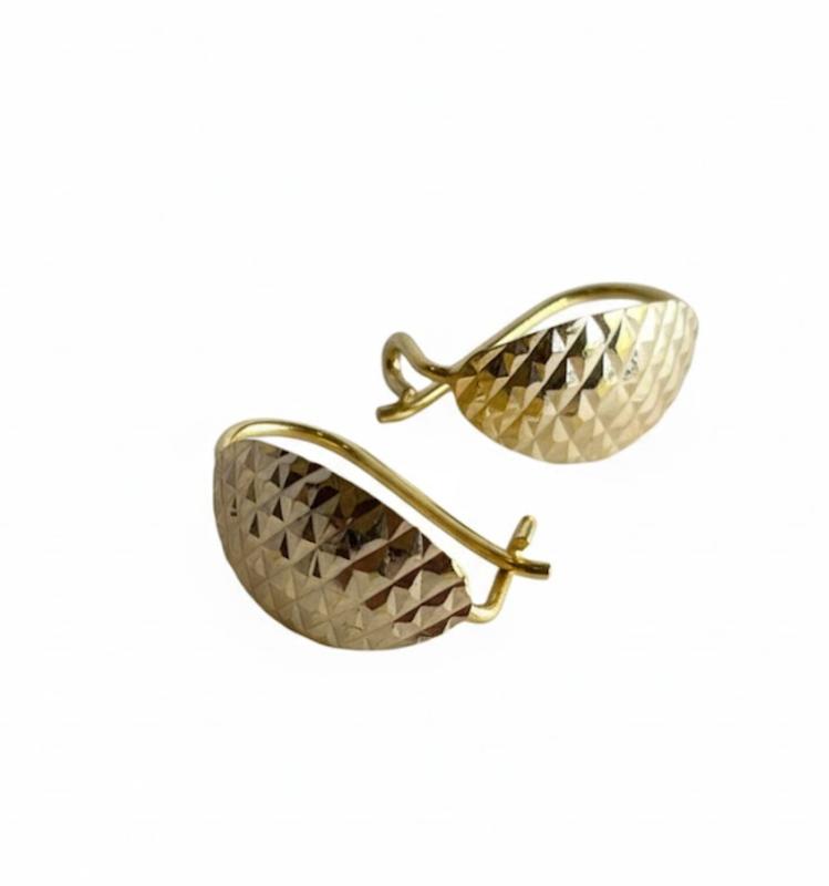 گوشواره زنانه طلا ۱۸ عیار گوشواره زیر گرم گلدن رز