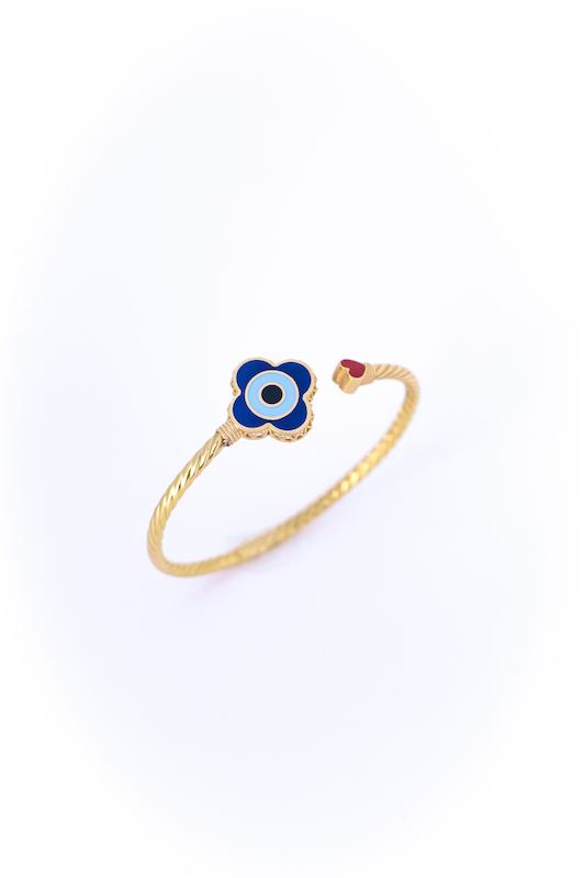 بنگل زنانه طلا ۱۸ عیار کارلوس4164 گالری طلای شفیع