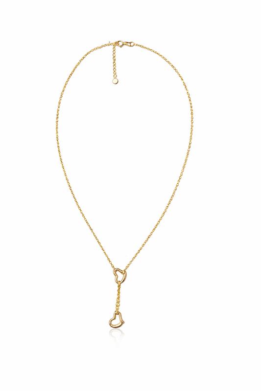 گردنبند زنانه طلا ۱۸ عیار گردنبند قلب اویز گالری شاهکارتیم