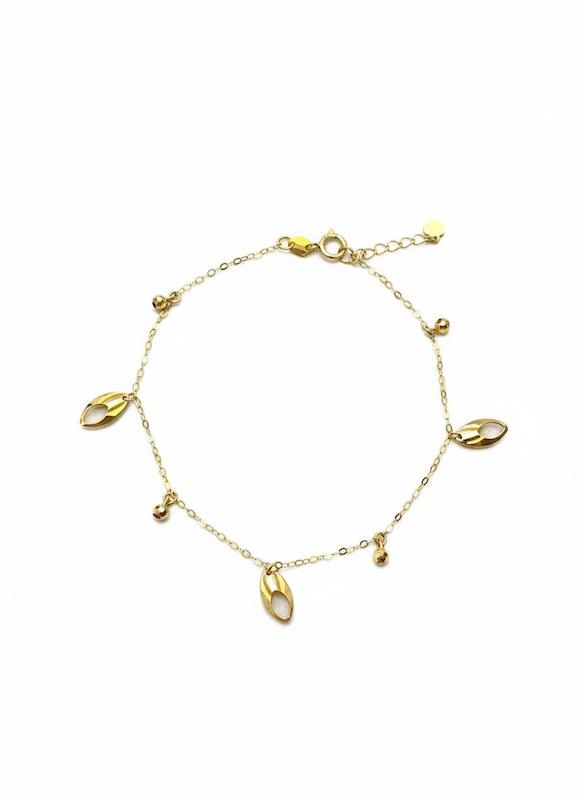 دستبند طلا ۱۸ عیار دستبند آویزدار گالری بابل طلا