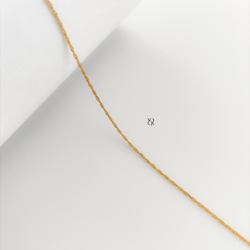 زنجیر زنانه طلا ۱۸ عیار زنجیر طلا طرح طنابی گالــری طلا رابــونـل