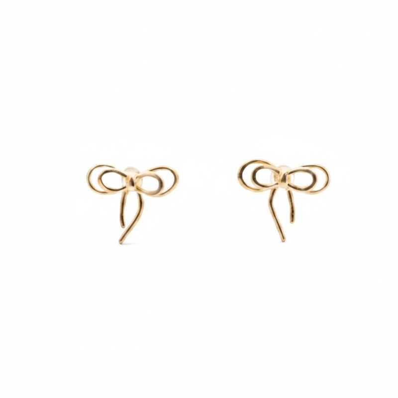 گوشواره زنانه طلا ۱۸ عیار گوشواره طرح پاپیون کد ۵۱۸ جواهری اشتری