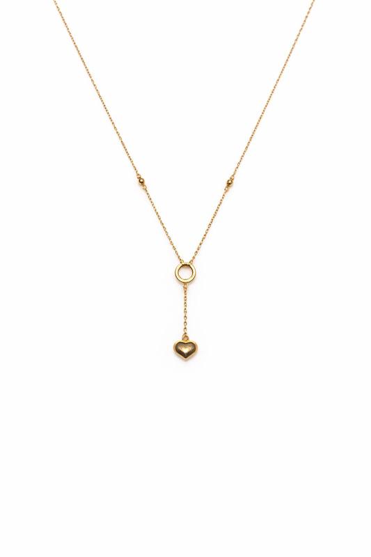 گردنبند زنانه طلا ۱۸ عیار گردنبند قلب گالری رخساره