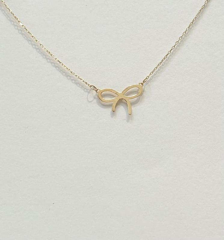 گردنبند زنانه طلا ۱۸ عیار گردنبند مینیمال پاپیون طلای نیاکی