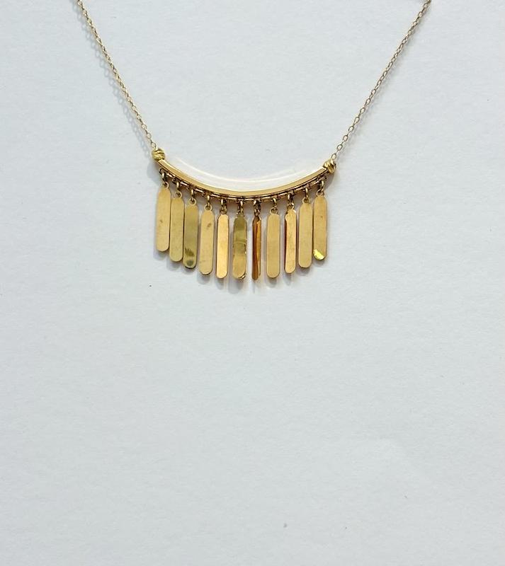 گردنبند زنانه طلا ۱۸ عیار گردنبند شرابه ای طلای نیاکی