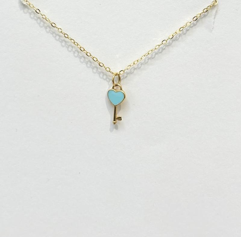 گردنبند زنانه طلا ۱۸ عیار گردنبند کلید طلای نیاکی