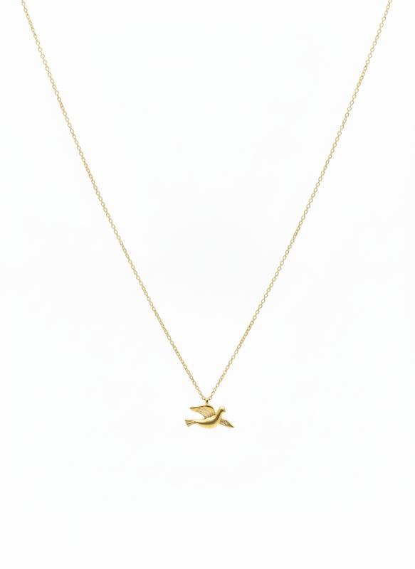 گردنبند طلا ۱۸ عیار با زنجیر کبوتر ۵۳۱۰ گالری طلای سید محمد رضا فاطمیان