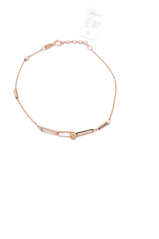 دستبند زنانه طلا ۱۸ عیار پیپرلینک راموگلد