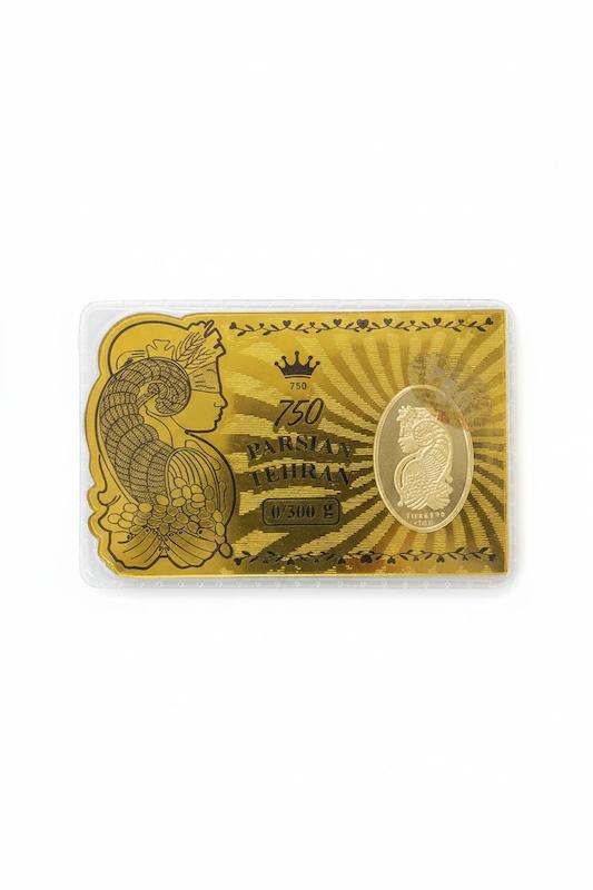 شمش طلا ۱۸ عیار پارسیان300سوت تهران گالری پلاتین