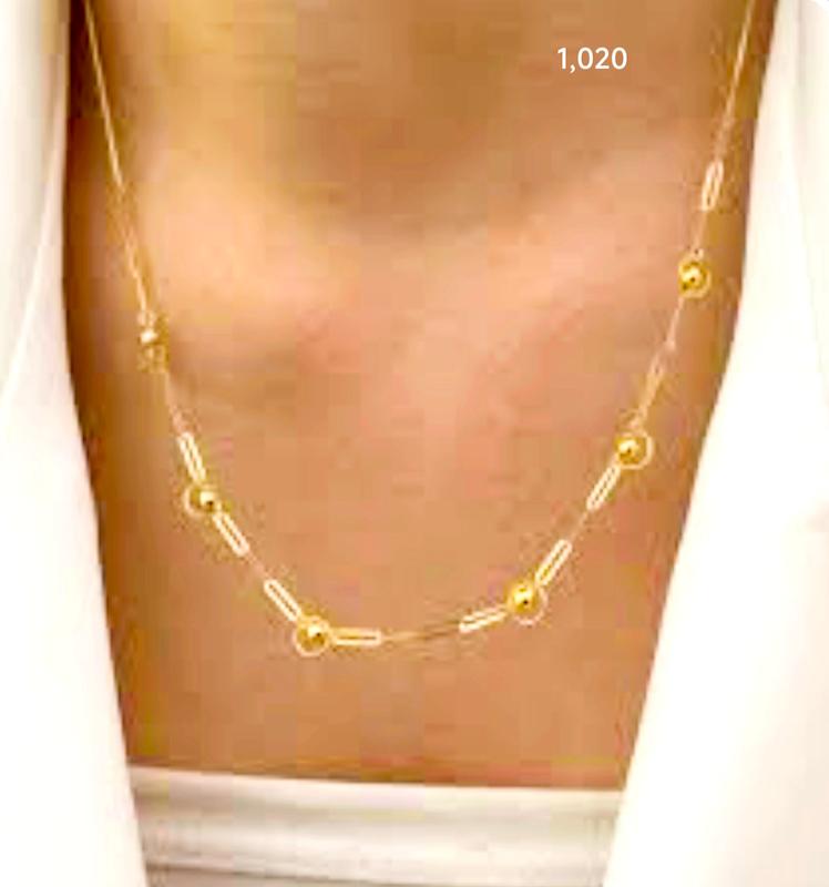 گردنبند طلا ۱۸ عیار گردنبند اماراتی گوی عشق گالری نیک گلد