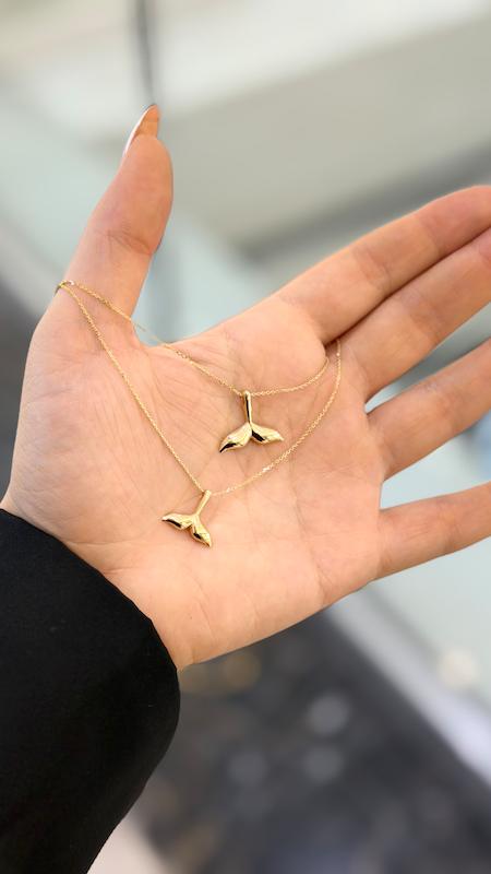 گردنبند زنانه طلا ۱۸ عیار گردنبند وال سوگند گالری