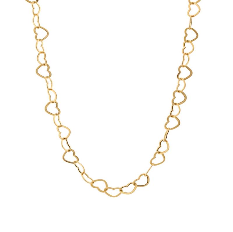 گردنبند زنانه طلا ۱۸ عیار گردنبند قلب قلبی گالری جواهرات نیلوتی