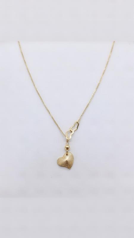 گردنبند زنانه طلا ۱۸ عیار قلب تراش خورده گالری مینا‌جان