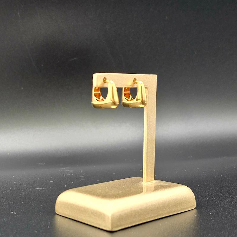 گوشواره طلا ۱۸ عیار ذوزنقه محدب گالری زرگر