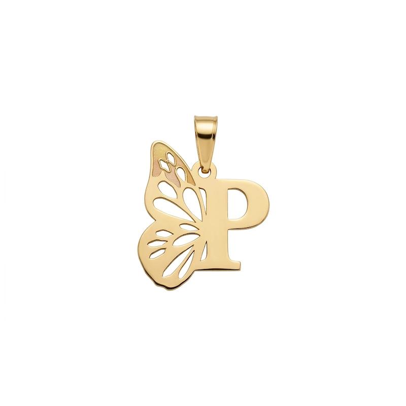 آویز طلا ۱۸ عیار مدال P لیزری گالری سها