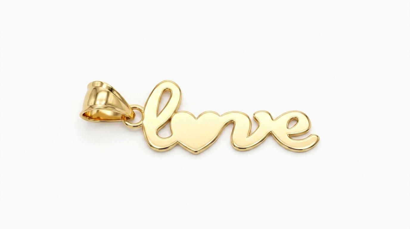 آویز زنانه طلا ۱۸ عیار Love گالری سین سین