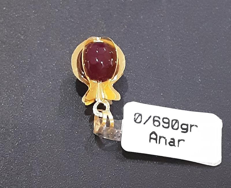 آویز طلا ۱۸ عیار مدل انار سوارفسکی دلفین گلد گالری