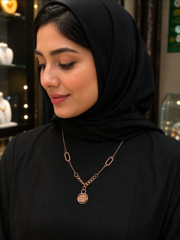 گردنبند زنانه طلا ۱۸ عیار تیفانی جواهری سما
