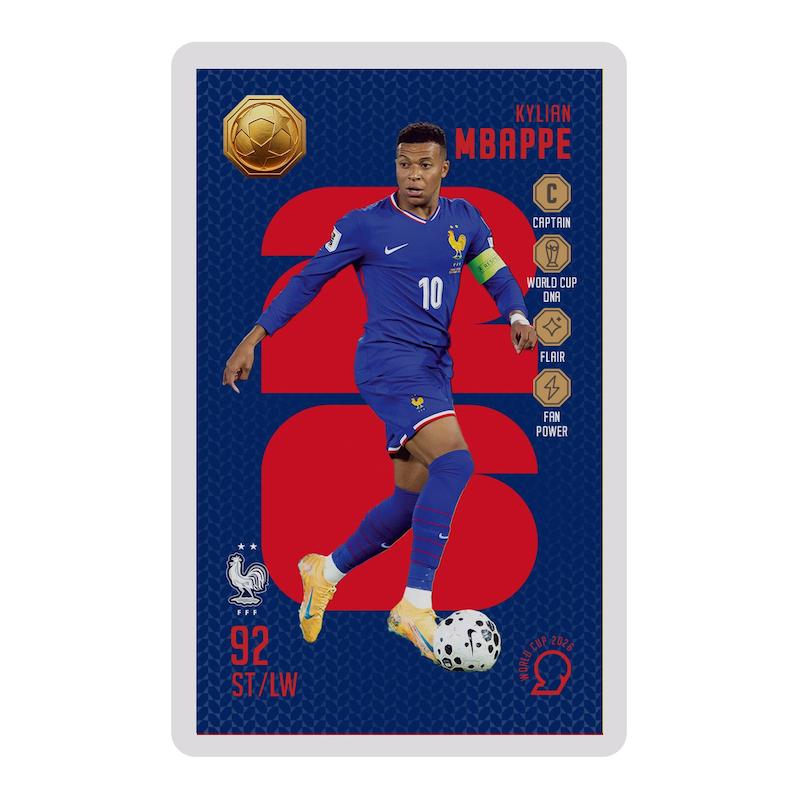کارت فوتبالی طلا 18 عیار سوت مدل امباپه MBAPPE طرح جام جهانی 2026 کد SO10081026