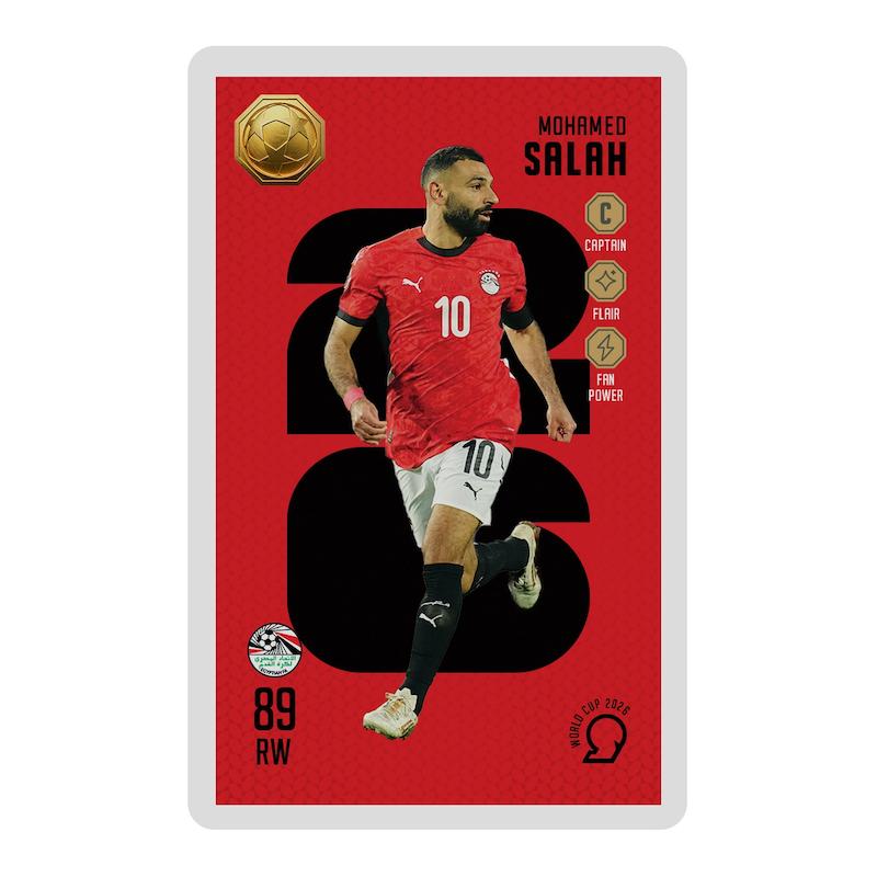 کارت فوتبالی طلا 18 عیار سوت مدل صلاح SALAH طرح جام جهانی 2026 کد SO10105026