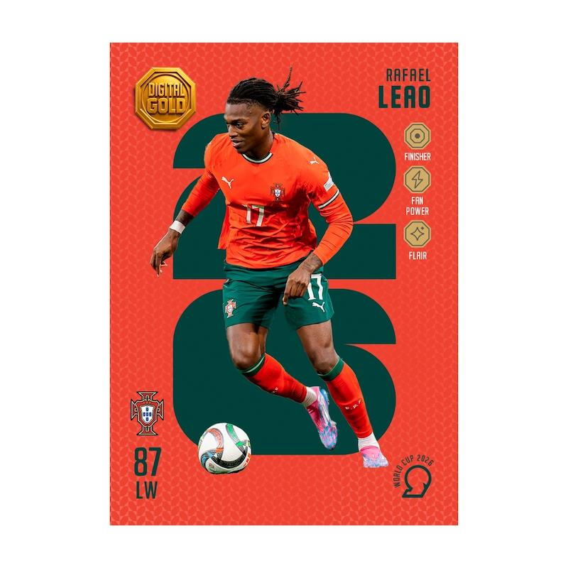 کارت فوتبالی طلا سوت لیائو LEAO طرح 2026 با 10 سوت طلای 18 عیار دیجیتال کد SO10137026