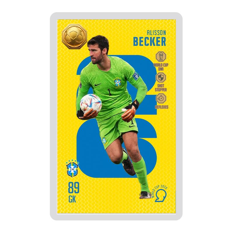 کارت فوتبالی طلا 18 عیار سوت مدل بکر Becker طرح جام جهانی 2026 کد SO10132026