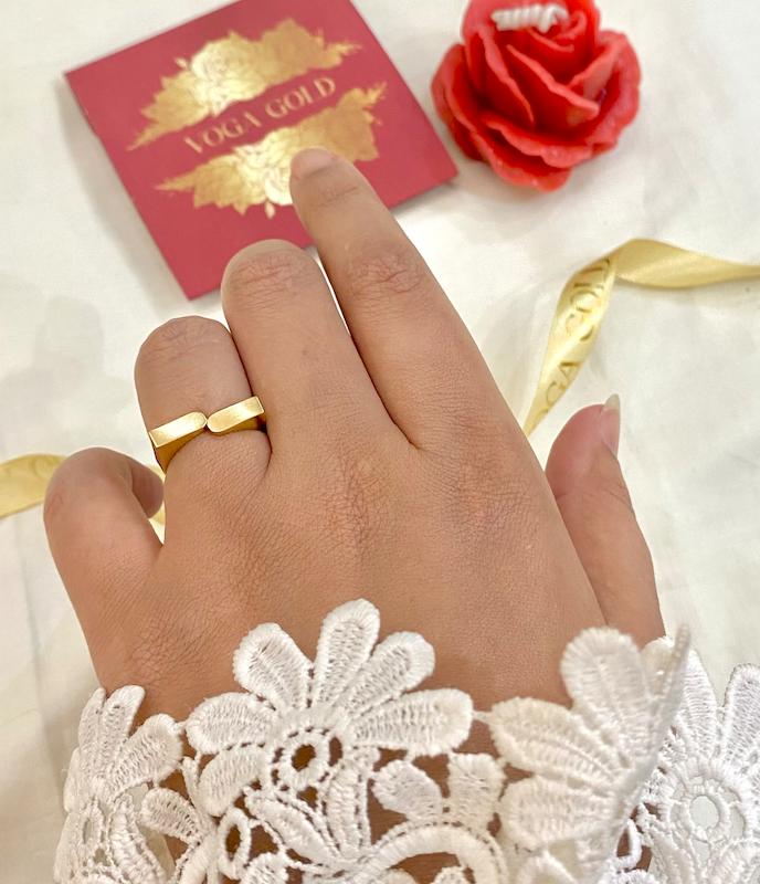 انگشتر زنانه طلا ۱۸ عیار صبا (سایز ۵۵) VoGa GOLD