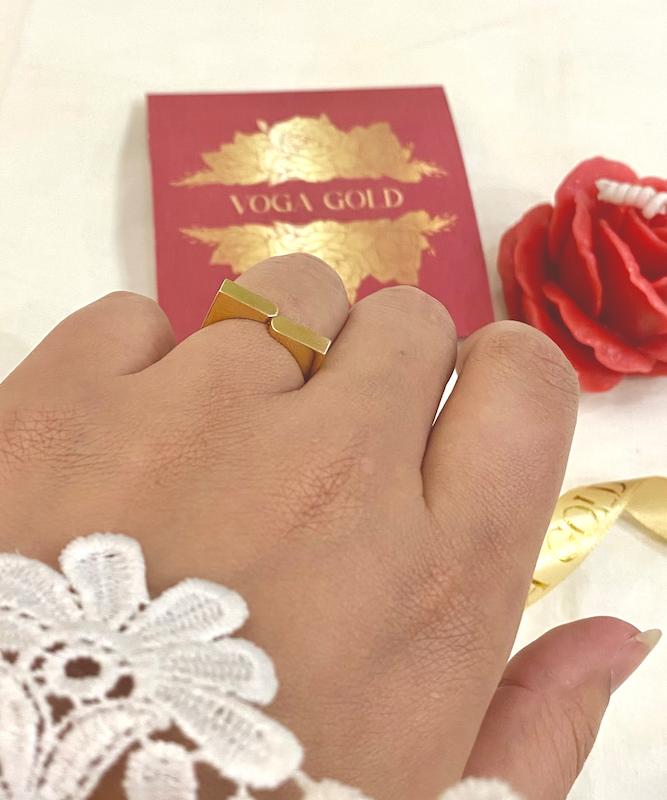 انگشتر زنانه طلا ۱۸ عیار صبا (سایز ۵۵) VoGa GOLD