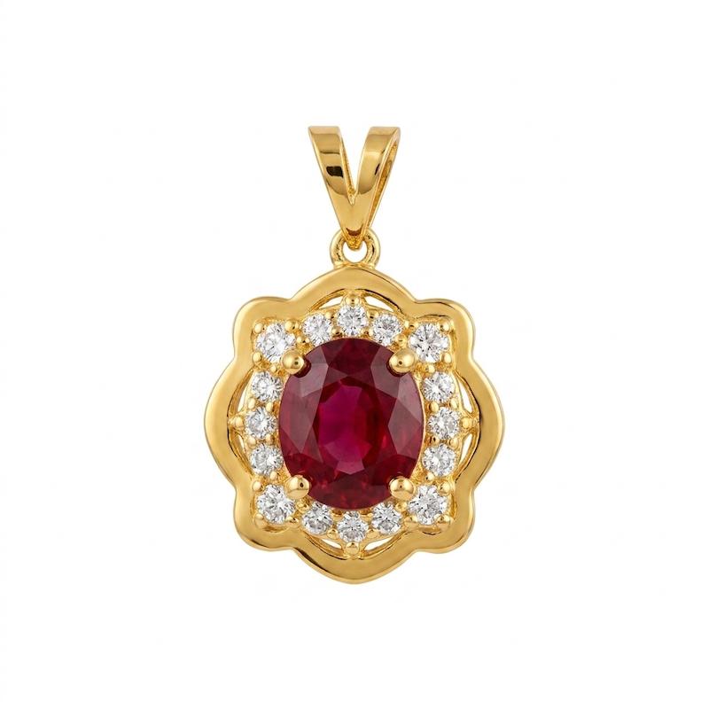 آویز زنانه طلا ۱۸ عیار آویز سواروسکی red والوکس گالری والوکس گالری
