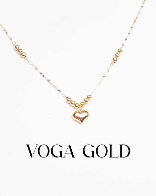 گردنبند زنانه طلا ۱۸ عیار قلب و گوی VoGa GOLD