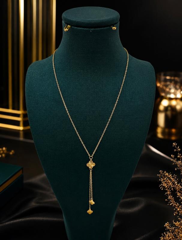 گردنبند زنانه طلا ۱۸ عیار گردنی ونکلیف Royce gold Mohammadi