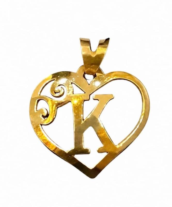 آویز زنانه طلا ۱۸ عیار آویز k گالری واحدیان جواهری