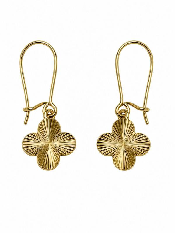 گوشواره طلا ۱۸ عیار ونکلیف تراش لیزری گالری زهیری