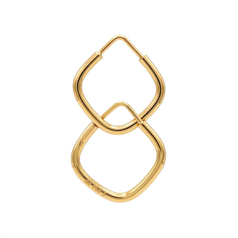 گوشواره طلا ۱۸ عیار گوشواره حلقه ای گالری امیران