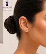گوشواره زنانه طلا ۱۸ عیار گوشواره میخی گوزن گالری طلای فلور گالری طلای فلور