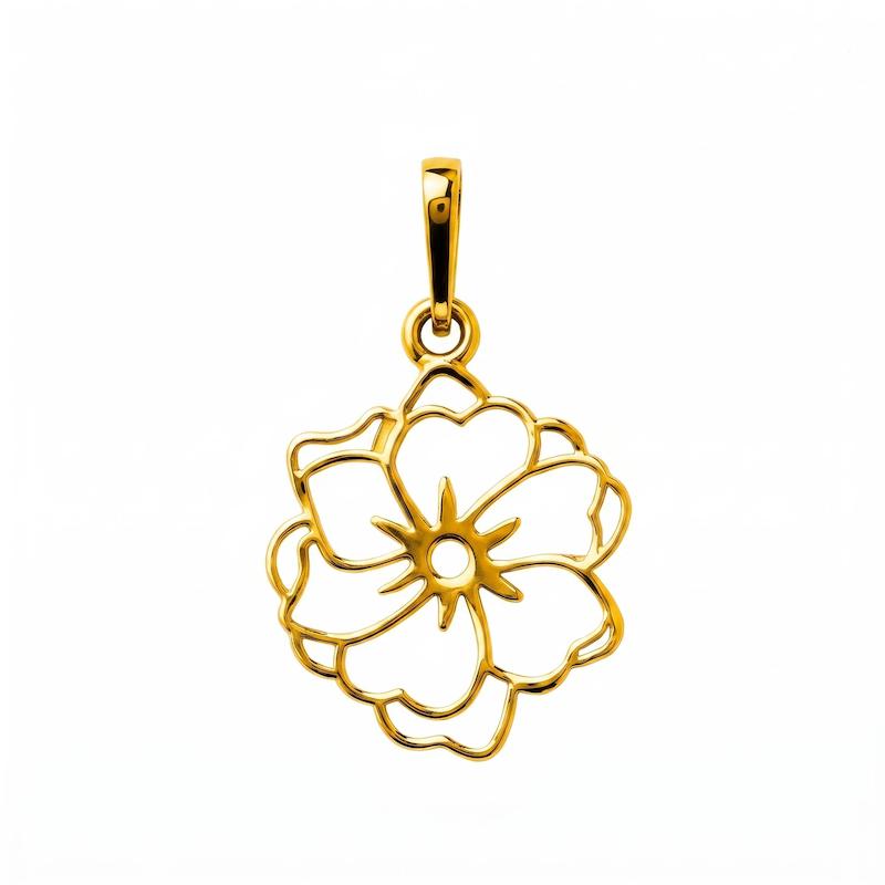 آویز طلا ۱۸ عیار طرح گل گالری سین سین