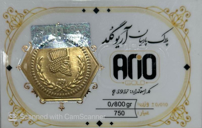 سکه مردانه طلا ۱۸ عیار سکه پارسیان 800سوت جواهری امیری